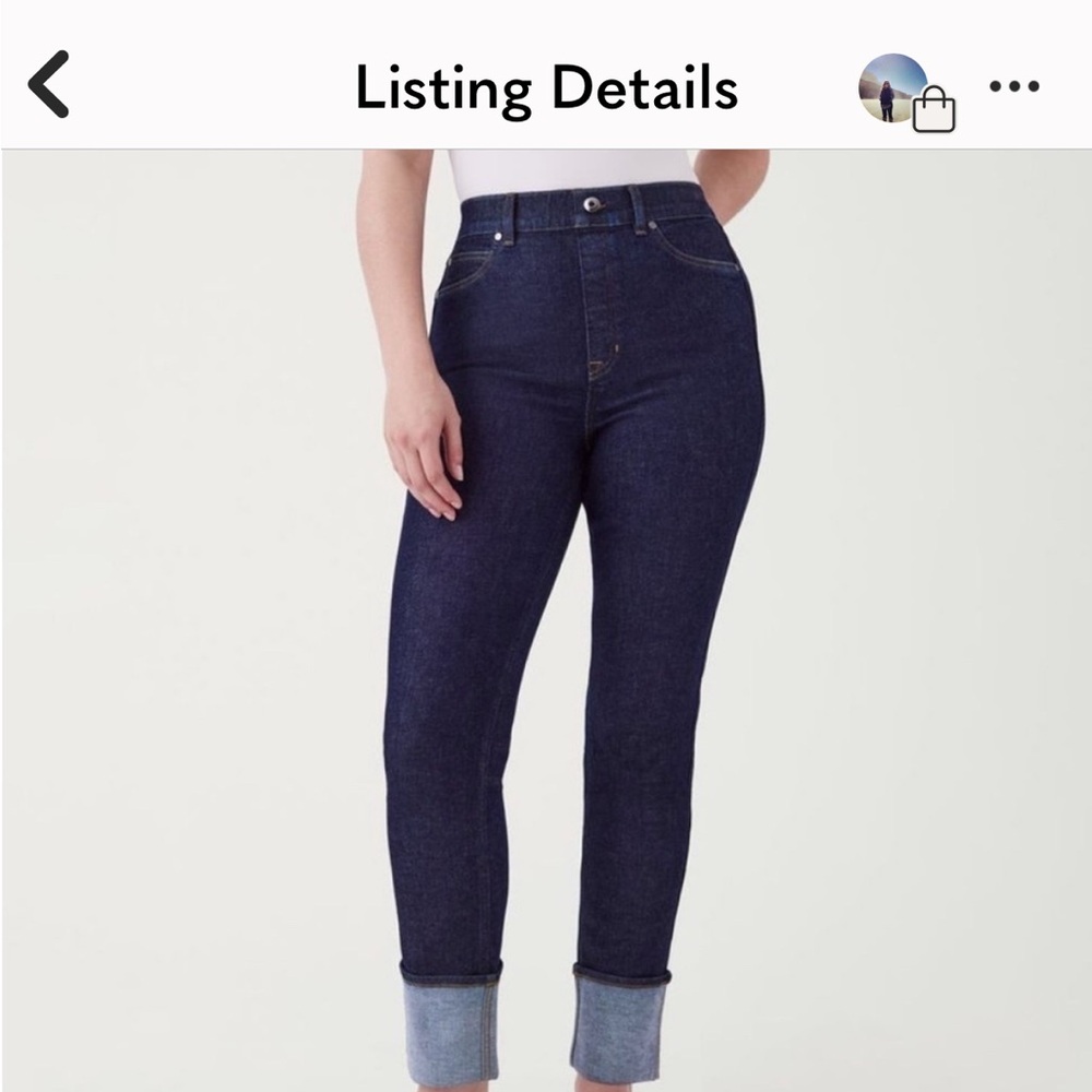 SPANX High Rise Dark Indigo Jeans NWT